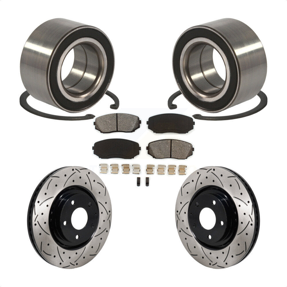 Kit de plaquettes de Rotor de frein, roulement de roue avant, fente de perçage, pour Mazda CX-2016 – 2018