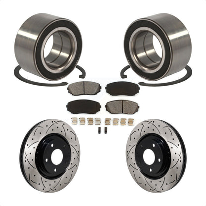 Kit de plaquettes de Rotor de frein, roulement de roue avant, fente de perçage, pour Mazda CX-2016 – 2018