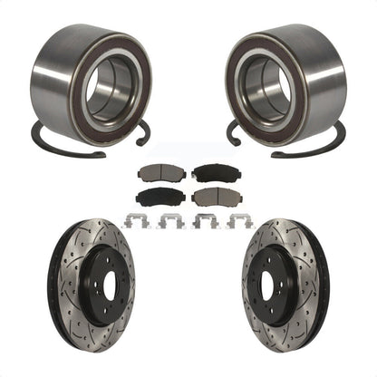 Kit de plaquettes de Rotor de frein, roulement de roue avant, fente de perçage, pour Honda CR-V Acura RD
