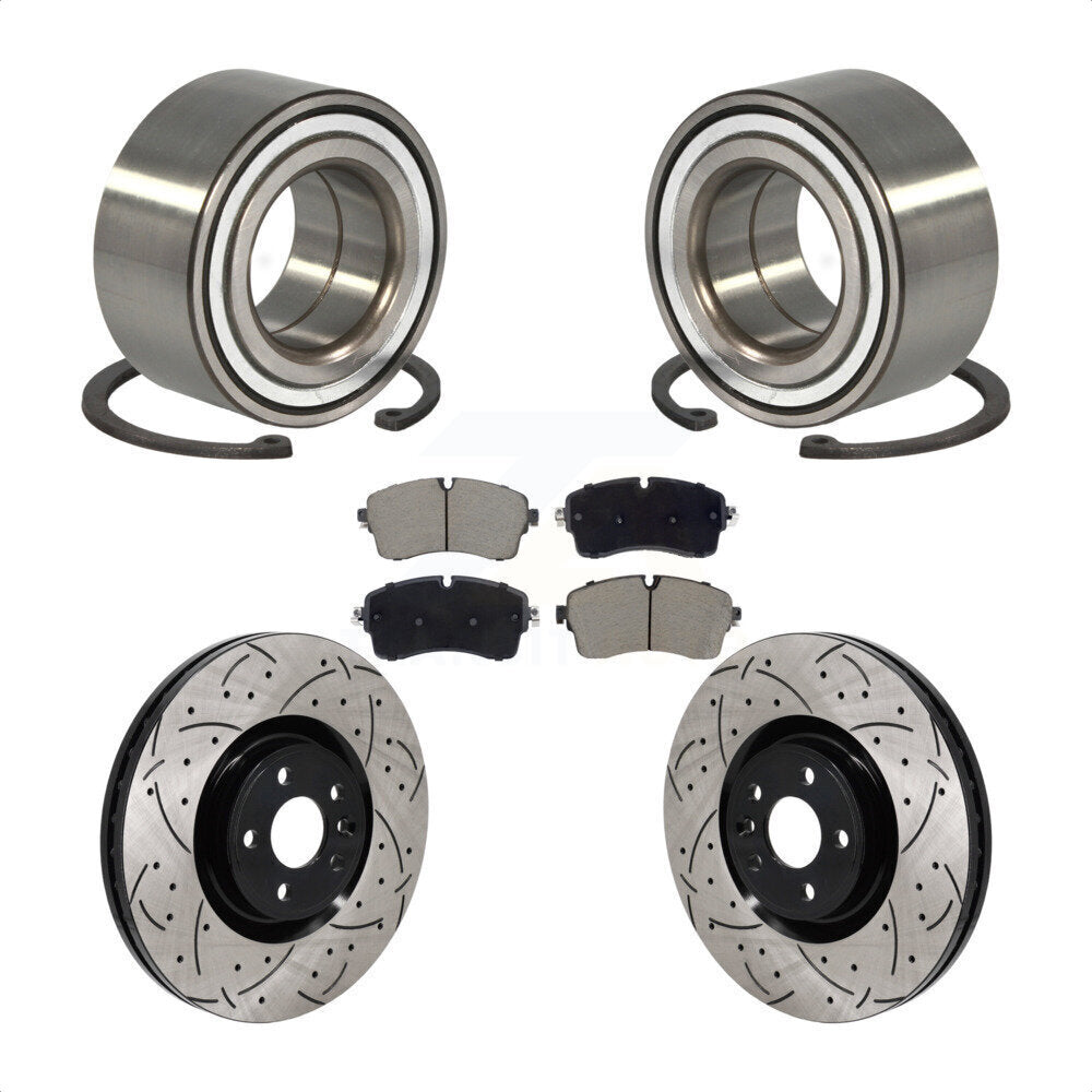 Kit de plaquettes de Rotor de frein, roulement de roue avant, fente percée, pour Land Rover Range Evoqu