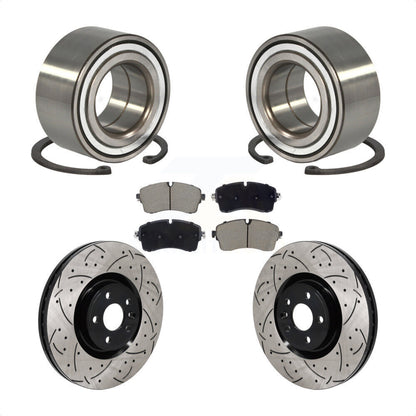 Kit de plaquettes de Rotor de frein, roulement de roue avant, fente percée, pour Land Rover Range Evoqu