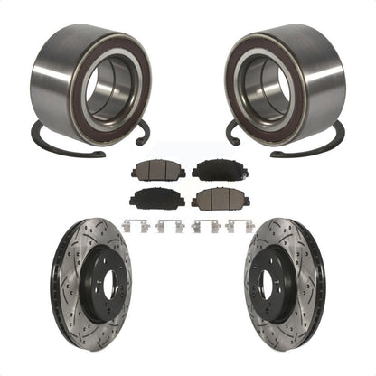 Kit de plaquettes de Rotor de frein, roulement de roue avant, fente de perçage, pour Honda HR-2016 – 2022