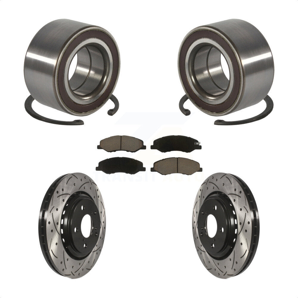 Kit de plaquettes de Rotor de frein, roulement de roue avant, fente percée, pour Honda Odysse 2018 – 2023