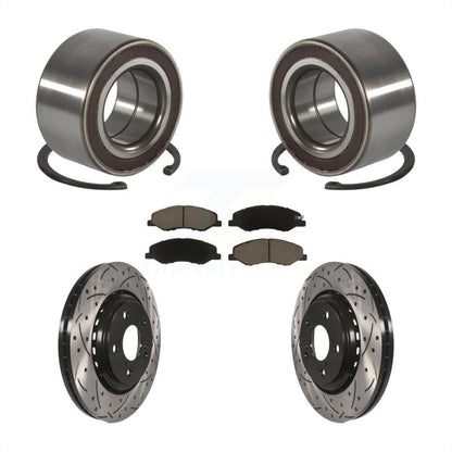 Kit de plaquettes de Rotor de frein, roulement de roue avant, fente percée, pour Honda Odysse 2018 – 2023