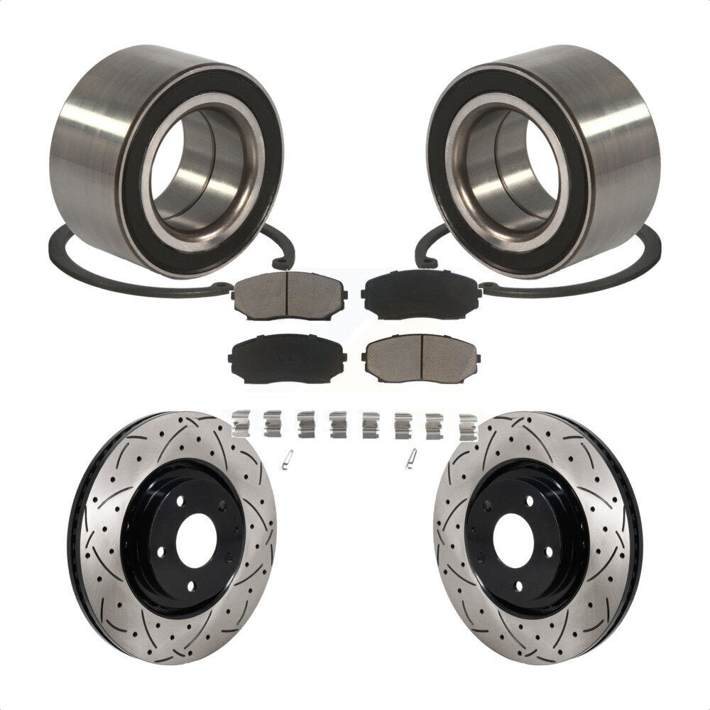 Kit de plaquettes de Rotor de frein, roulement de roue avant, fente de perçage, pour Mazda CX-2016 – 2018