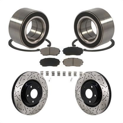Kit de plaquettes de Rotor de frein, roulement de roue avant, fente de perçage, pour Mazda CX-2016 – 2018