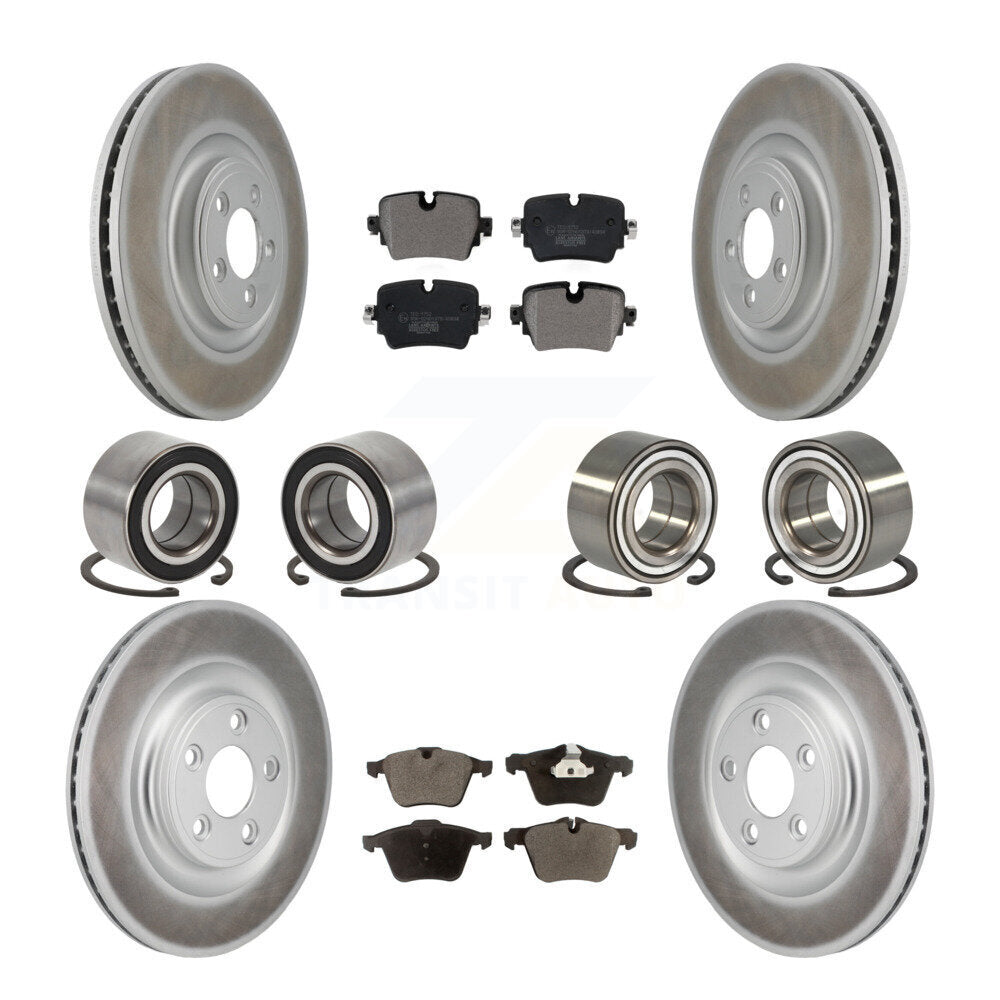 Kit de rotors et plaquettes de frein à disque revêtus de roulements avant et arrière (10 pièces) pour Jaguar XJ