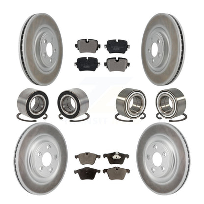Kit de rotors et plaquettes de frein à disque revêtus de roulements avant et arrière (10 pièces) pour Jaguar XJ
