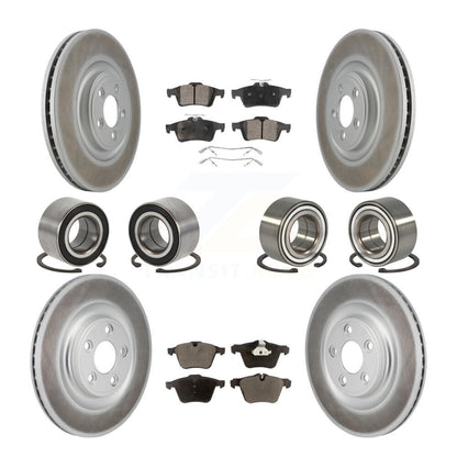Kit de rotors et plaquettes de frein à disque revêtus de roulements avant et arrière (10 pièces) pour Jaguar XJ