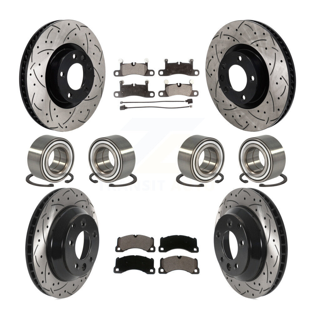 Kit de plaquettes de Rotor de frein à disque revêtu de roulement avant et arrière (10 pièces) pour Volkswagen Touare
