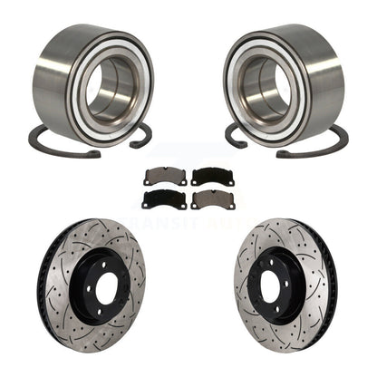 Kit de plaquettes de Rotor de frein, roulement de roue avant enduit de fente de perçage pour Volkswagen Touare
