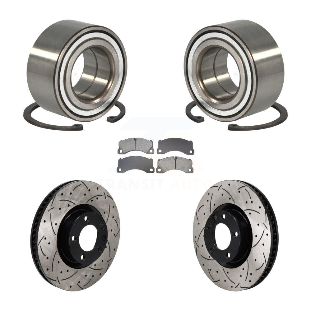 Kit de plaquettes de Rotor de frein, roulement de roue avant enduit de fente de perçage pour Volkswagen Touare
