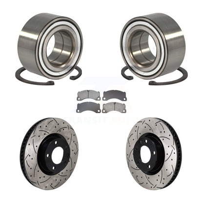 Kit de plaquettes de Rotor de frein, roulement de roue avant enduit de fente de perçage pour Volkswagen Touare