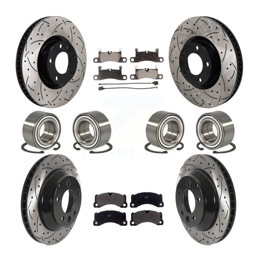 Kit de plaquettes de Rotor de frein à disque revêtu de roulement avant et arrière (10 pièces) pour Volkswagen Touare