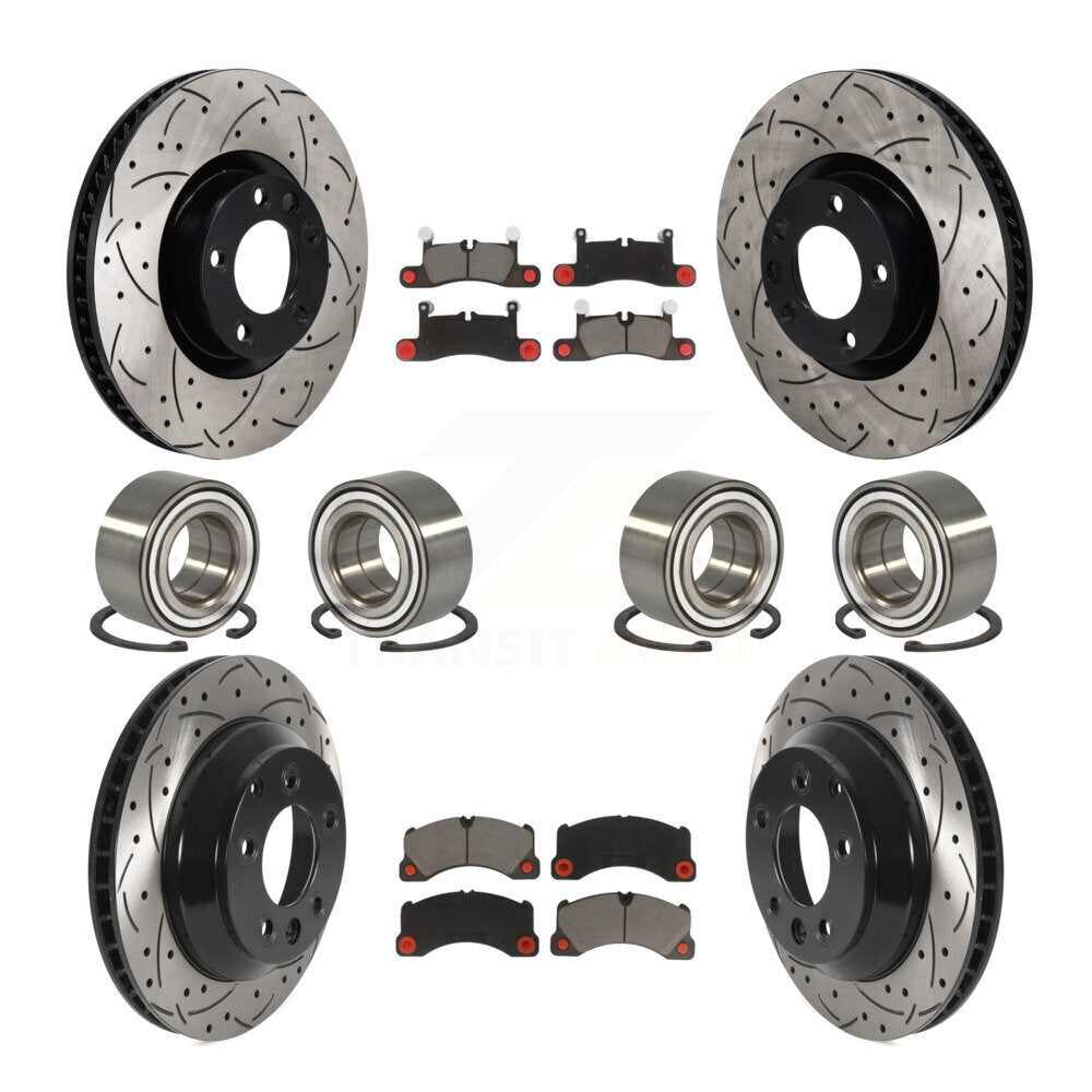 Kit de plaquettes de Rotor de frein à disque revêtu de roulement avant et arrière (10 pièces) pour Volkswagen Touare