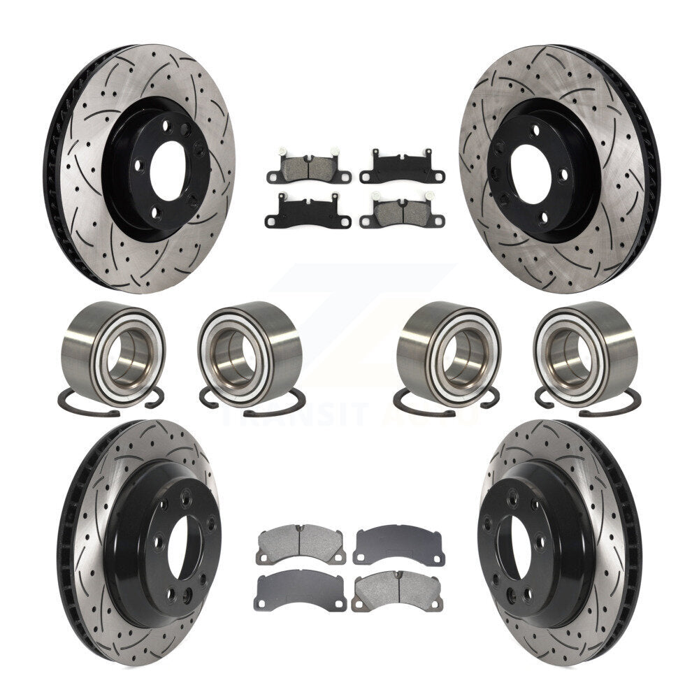 Kit de plaquettes de Rotor de frein à disque revêtu de roulement avant et arrière (10 pièces) pour Volkswagen Touare