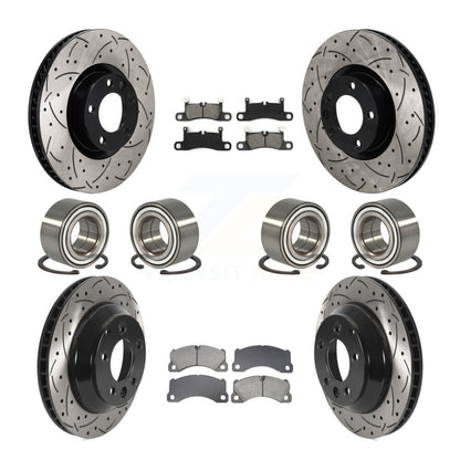 Kit de plaquettes de Rotor de frein à disque revêtu de roulement avant et arrière (10 pièces) pour Volkswagen Touare