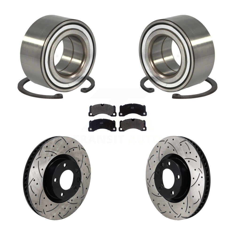 Kit de plaquettes de Rotor de frein, roulement de roue avant enduit de fente de perçage pour Volkswagen Touare