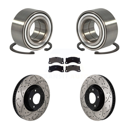 Kit de plaquettes de Rotor de frein, roulement de roue avant enduit de fente de perçage pour Volkswagen Touare