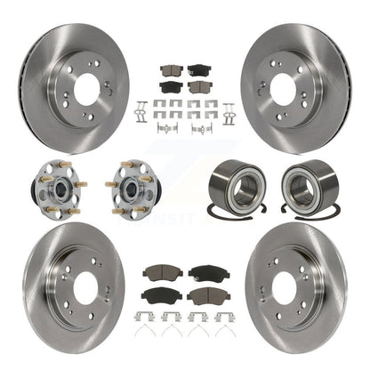 Kit de plaquettes de Rotor de frein à disque, roulement de moyeu avant et arrière (10 pièces) pour Honda CR-2011 – 2015