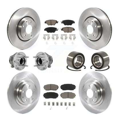 Kit de rotor et de plaquettes de frein avec roulement de moyeu avant et arrière (10 pièces) pour Mazda CX-9 FW 2016 – 2018