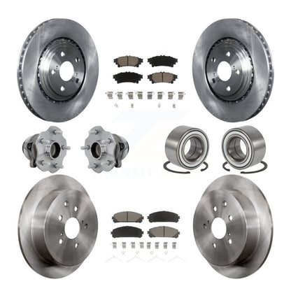 Kit de Rotor et plaquettes de frein, roulement de moyeu avant et arrière (10 pièces) pour Toyota Highlander Lexu