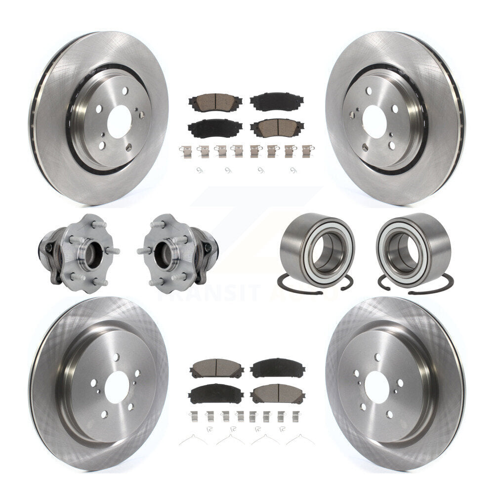 Kit de plaquettes de rotor de frein à disque, roulement de moyeu avant et arrière (10 pièces) pour Lexus RX350 FW 2016