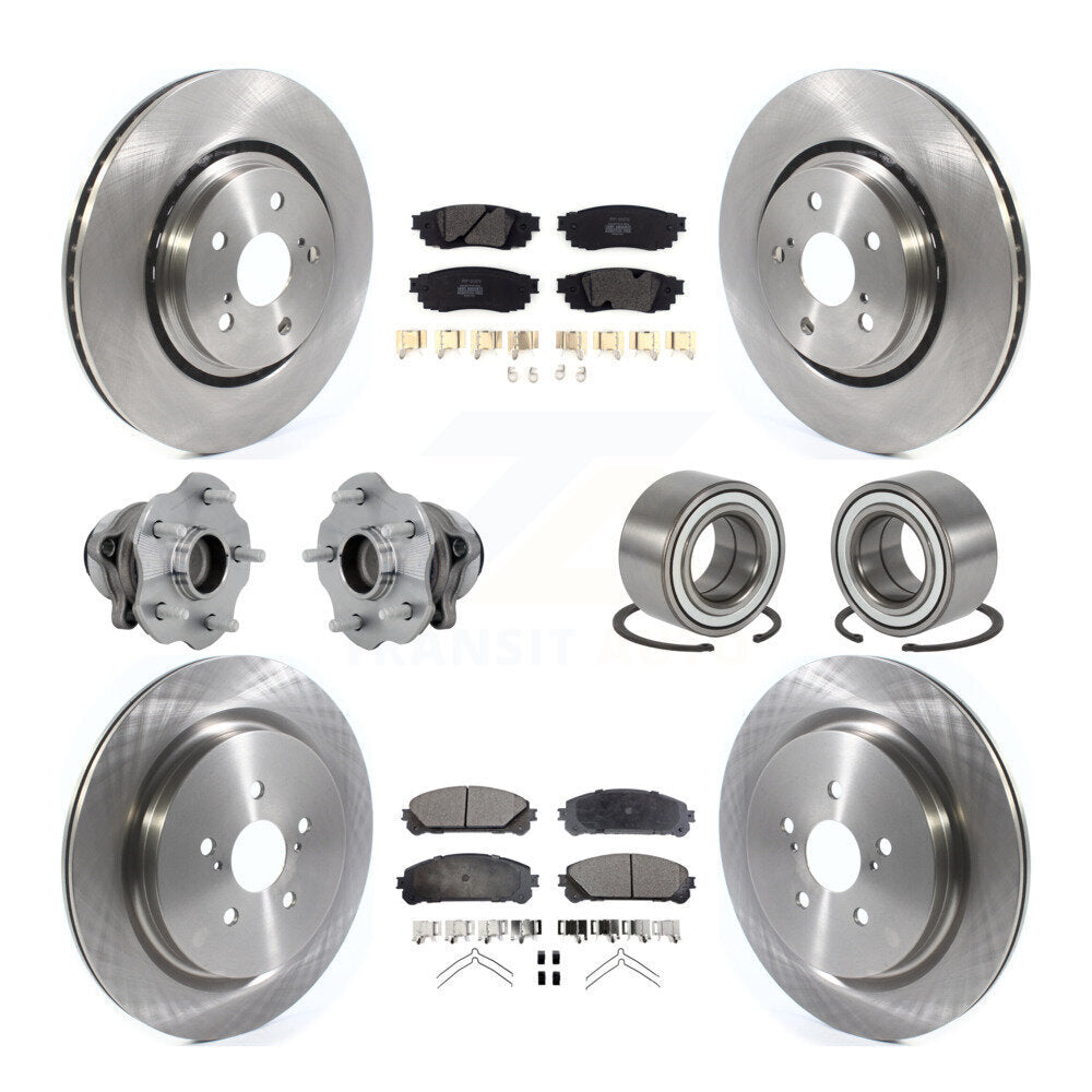 Kit de plaquettes de rotor de frein à disque, roulement de moyeu avant et arrière (10 pièces) pour Lexus RX350 FW 2016