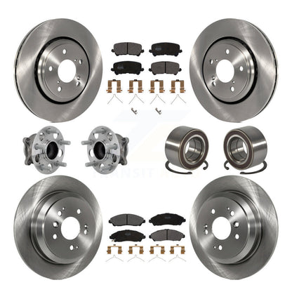 Kit de plaquettes de rotor de frein, roulement de moyeu avant et arrière (10 pièces) pour Honda Pilot FW 2016 – 2022
