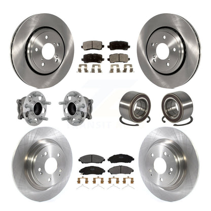 Kit de rotors et plaquettes de frein à disque, roulement de moyeu de roue avant et arrière (10 pièces) pour Acura MD