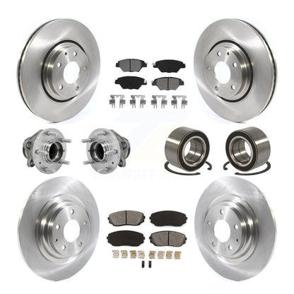 Kit de rotor et de plaquettes de frein avec roulement de moyeu avant et arrière (10 pièces) pour Mazda CX-9 FW 2016 – 2018