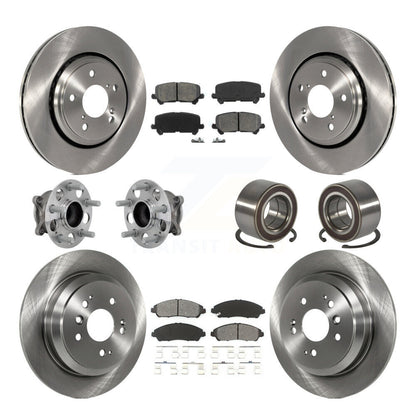 Kit de plaquettes de rotor de frein, roulement de moyeu avant et arrière (10 pièces) pour Honda Pilot FW 2016 – 2022