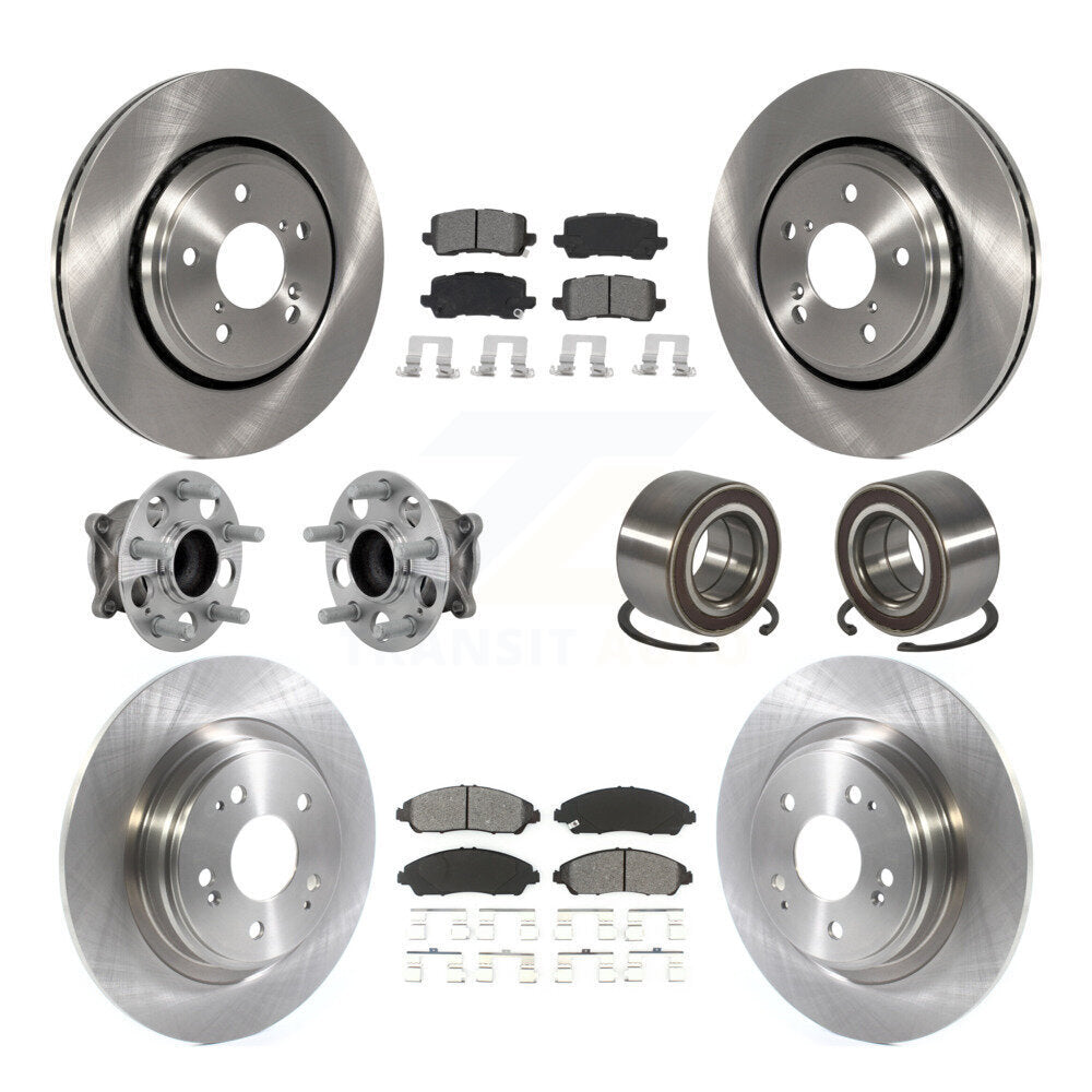 Kit de rotors et plaquettes de frein à disque, roulement de moyeu de roue avant et arrière (10 pièces) pour Acura MD