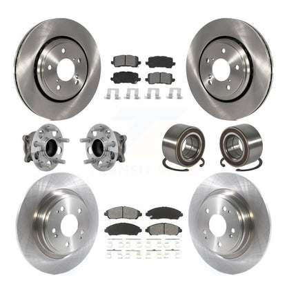 Kit de rotors et plaquettes de frein à disque, roulement de moyeu de roue avant et arrière (10 pièces) pour Acura MD