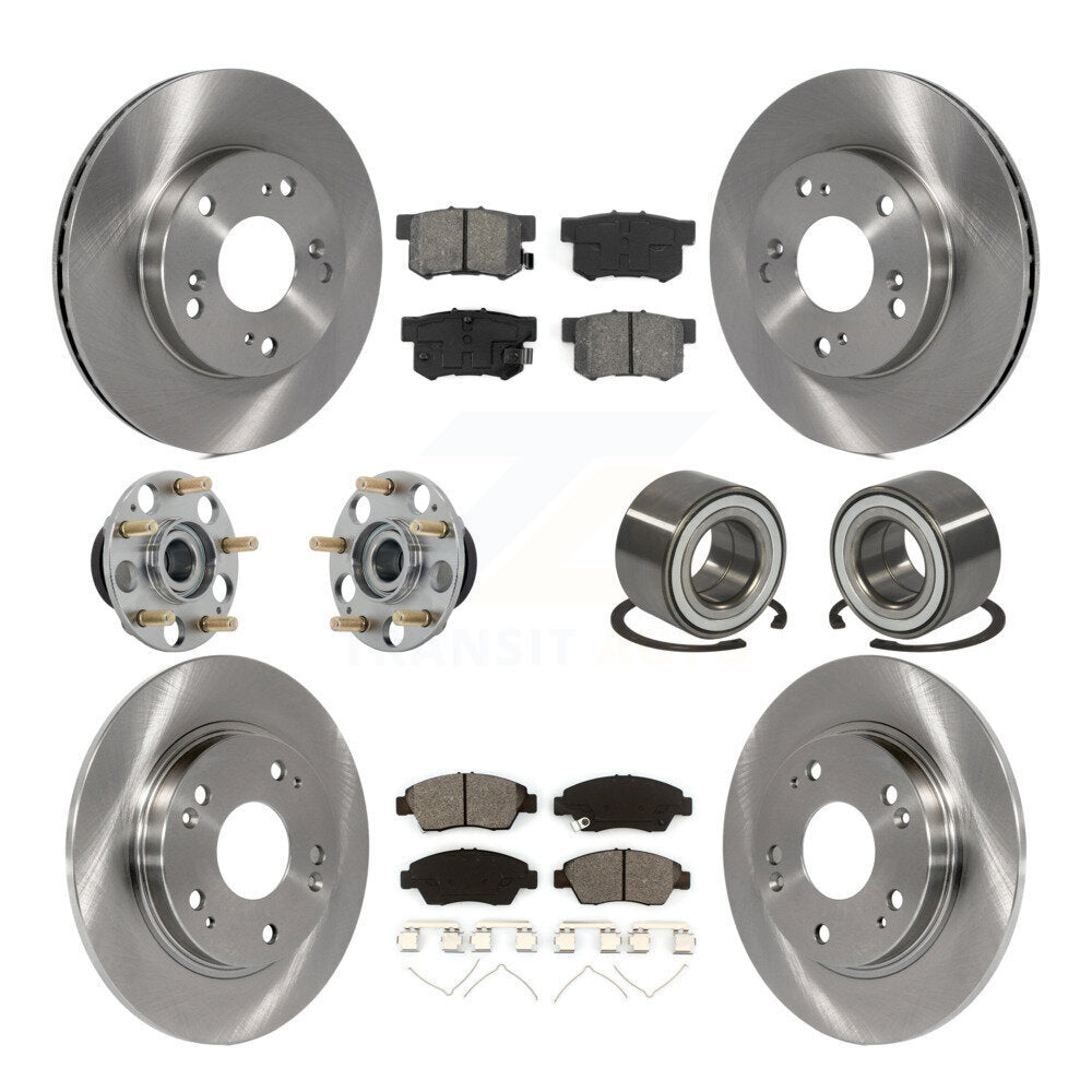 Kit de plaquettes de Rotor de frein à disque, roulement de moyeu avant et arrière (10 pièces) pour Honda CR-2011 – 2015