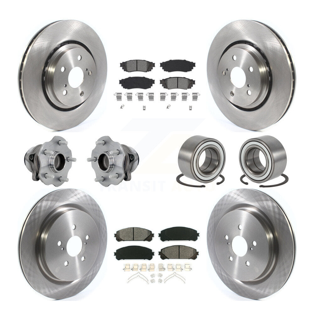 Kit de plaquettes de rotor de frein à disque, roulement de moyeu avant et arrière (10 pièces) pour Lexus RX350 FW 2016