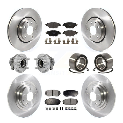 Kit de rotor et de plaquettes de frein avec roulement de moyeu avant et arrière (10 pièces) pour Mazda CX-9 FW 2016 – 2018