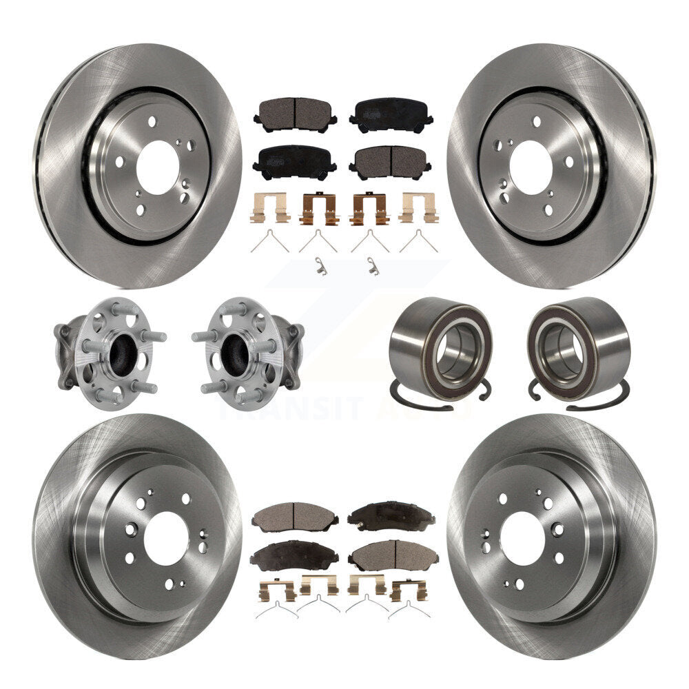 Kit de plaquettes de rotor de frein, roulement de moyeu avant et arrière (10 pièces) pour Honda Pilot FW 2016 – 2022