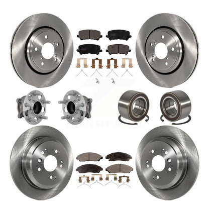 Kit de plaquettes de rotor de frein, roulement de moyeu avant et arrière (10 pièces) pour Honda Pilot FW 2016 – 2022