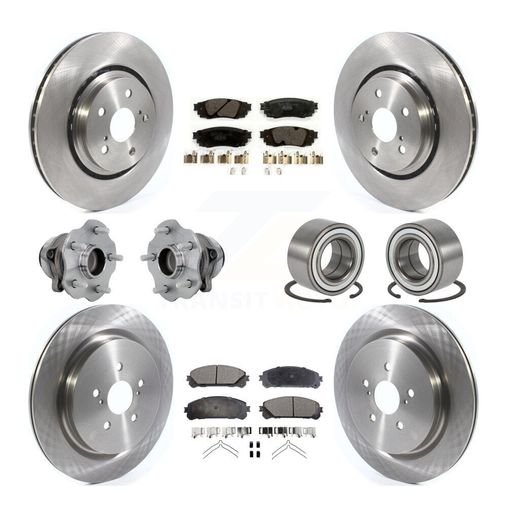 Kit de plaquettes de rotor de frein à disque, roulement de moyeu avant et arrière (10 pièces) pour Lexus RX350 FW 2016