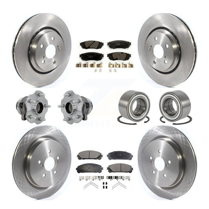 Kit de plaquettes de rotor de frein à disque, roulement de moyeu avant et arrière (10 pièces) pour Lexus RX350 FW 2016