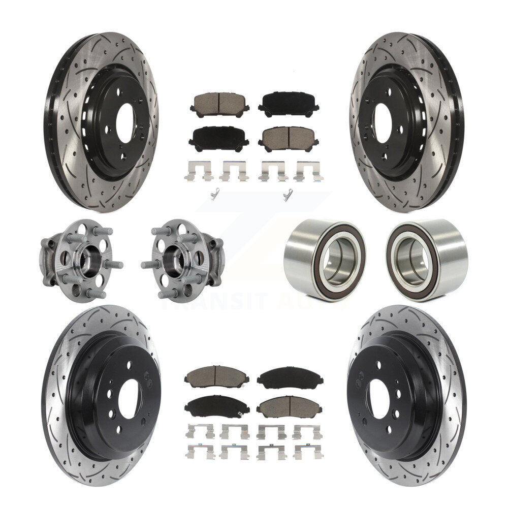 Kit de plaquettes de Rotor de frein revêtues de roulement de moyeu avant et arrière (10 pièces) pour Honda Ridgeline AW