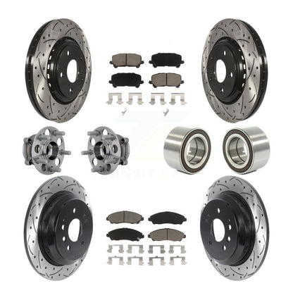 Kit de plaquettes de Rotor de frein revêtues de roulement de moyeu avant et arrière (10 pièces) pour Honda Ridgeline AW