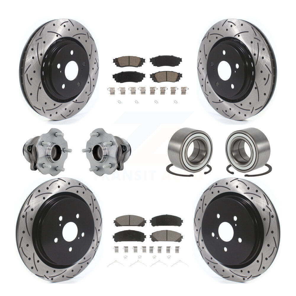 Kit de plaquettes de rotor de frein, roulement de moyeu avant et arrière (10 pièces) pour Lexus RX350 FW 2016