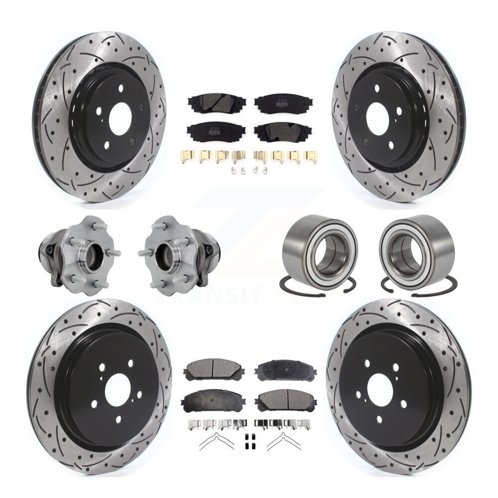Kit de plaquettes de rotor de frein, roulement de moyeu avant et arrière (10 pièces) pour Lexus RX350 FW 2016