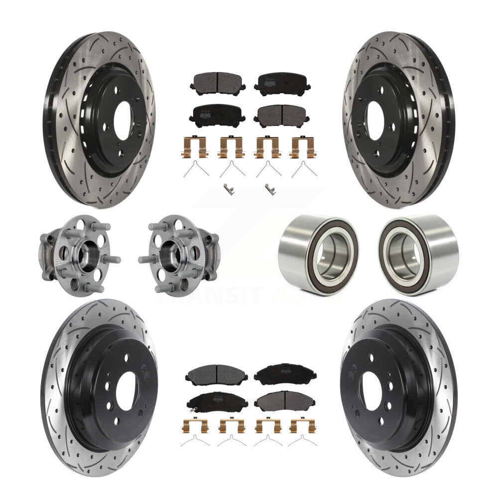 Kit de plaquettes de Rotor de frein revêtues de roulement de moyeu avant et arrière (10 pièces) pour Honda Ridgeline AW