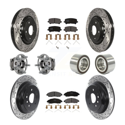 Kit de plaquettes de Rotor de frein revêtues de roulement de moyeu avant et arrière (10 pièces) pour Honda Ridgeline AW