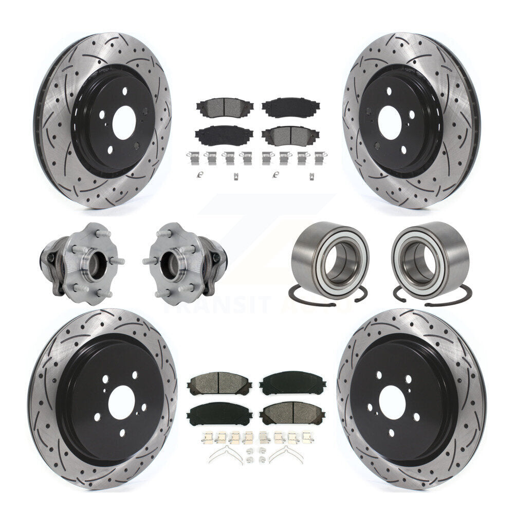 Kit de plaquettes de rotor de frein, roulement de moyeu avant et arrière (10 pièces) pour Lexus RX350 FW 2016