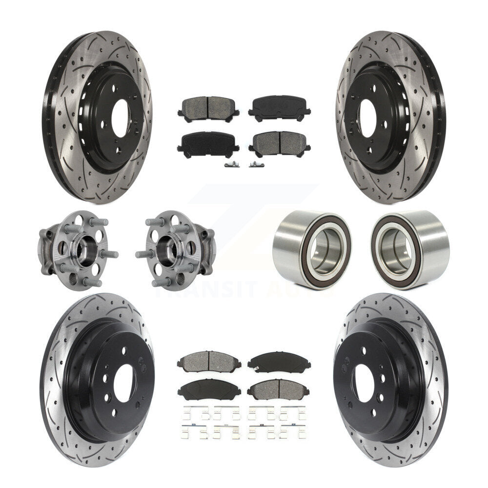 Kit de plaquettes de Rotor de frein revêtues de roulement de moyeu avant et arrière (10 pièces) pour Honda Ridgeline AW