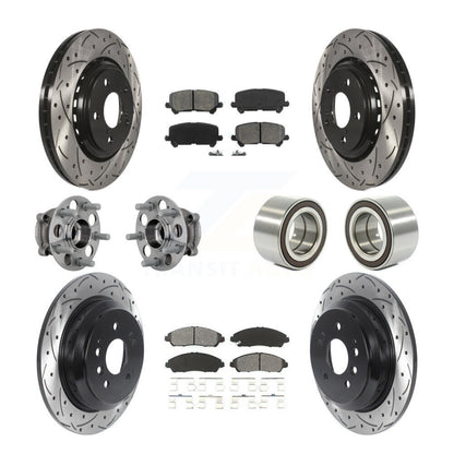 Kit de plaquettes de Rotor de frein revêtues de roulement de moyeu avant et arrière (10 pièces) pour Honda Ridgeline AW